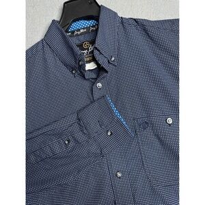 George Strait Collection by Wrangler Mens Long Sleeve Button Down Shirt M GSB589